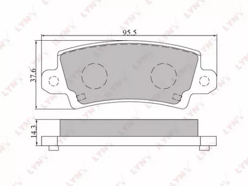 LYNXAUTO Disc brake pads, rear (BD-7541)