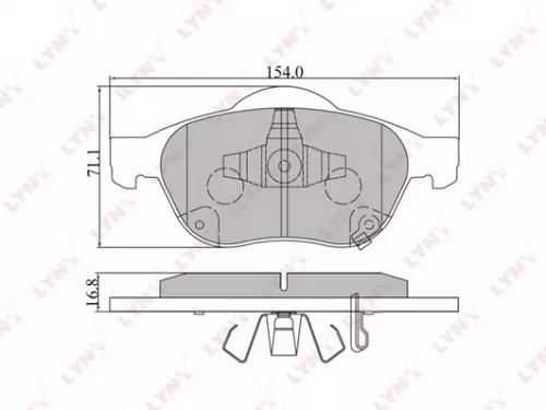 LYNXAUTO Disc brake pads, front (BD-7545)