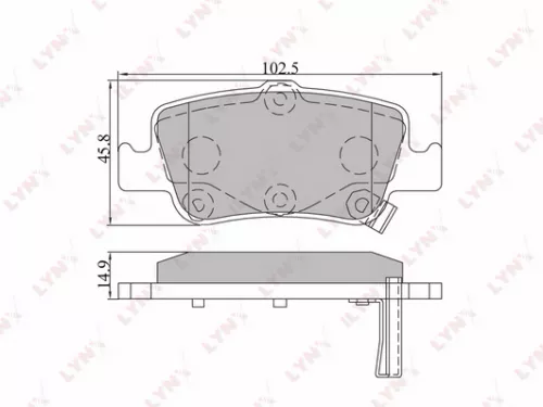 LYNXAUTO Disc brake pads, rear (BD-7547)
