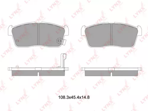 LYNXAUTO Disc brake pads, front (BD-7551)