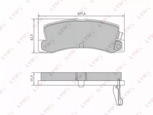 LYNXAUTO Disc brake pads, rear (BD-7557)
