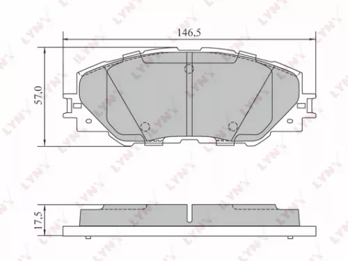 LYNXAUTO Disc brake pads, front (BD-7572)