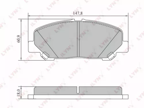Disc brake pads, front