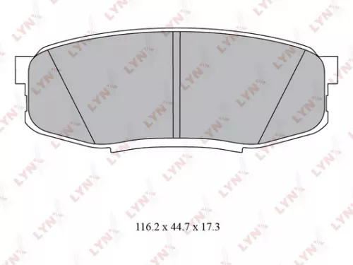 Disc brake pads, rear