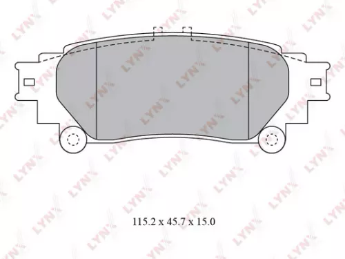 LYNXAUTO Disc brake pads, rear (BD-7597)