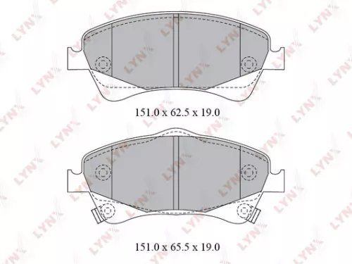 LYNXAUTO Disc brake pads, front (BD-7598)