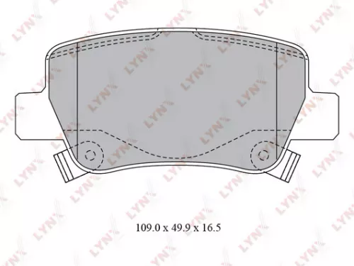 LYNXAUTO Disc brake pads, rear (BD-7599)