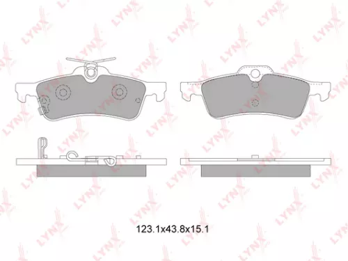 LYNXAUTO Disc brake pads, rear (BD-7600)
