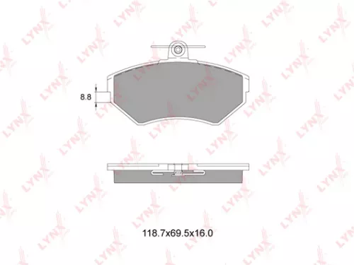Disc brake pads, front