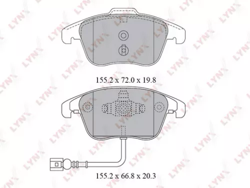 LYNXAUTO Disc brake pads, front (BD-8038)