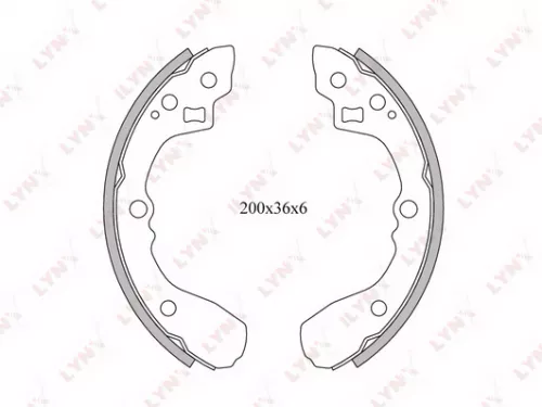 LYNXAUTO Brake shoes (BS-4400)