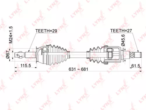 LYNXAUTO Drive shaft front (CD-1111)