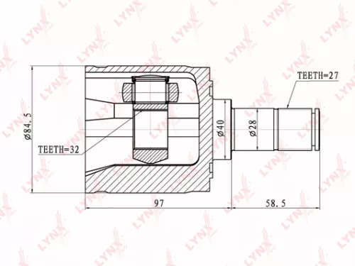 LYNXAUTO CV-Joint, inner (CI-3400)