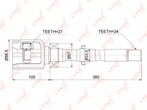 LYNXAUTO CV-Joint, inner, right (CI-3728)