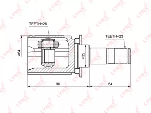 LYNXAUTO CV-Joint, inner (CI-3747)
