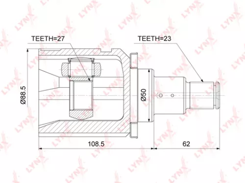 LYNXAUTO CV-Joint, inner, left (CI-3757)