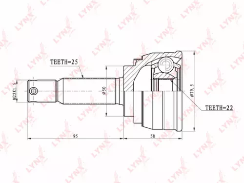 LYNXAUTO CV-Joint, outer (CO-3600)