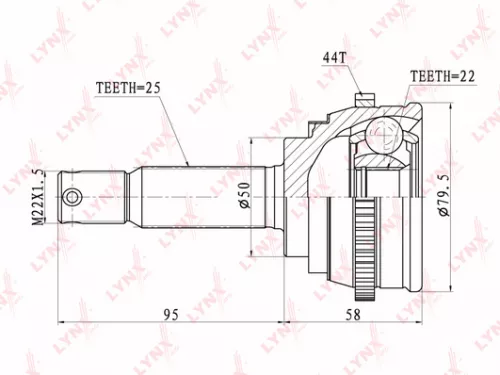 LYNXAUTO CV-Joint, outer (CO-3607A)