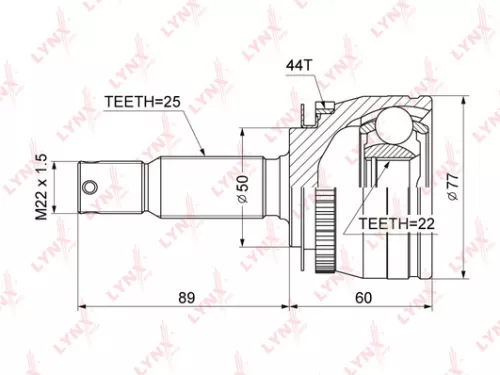 LYNXAUTO CV-Joint, outer (CO-3634A)