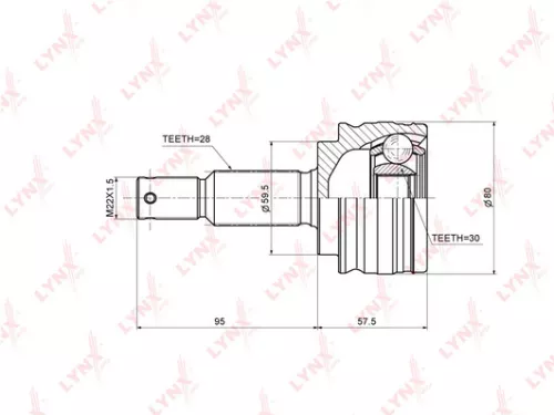 LYNXAUTO CV-Joint, outer (CO-3642)