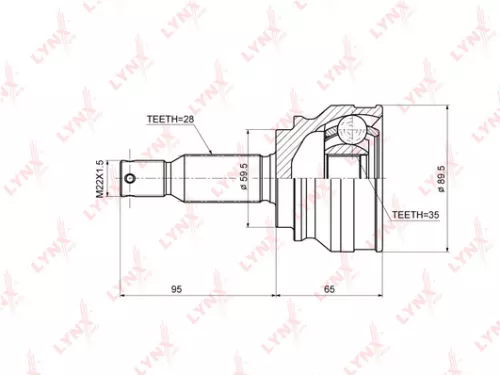 LYNXAUTO CV-Joint, outer (CO-3644)
