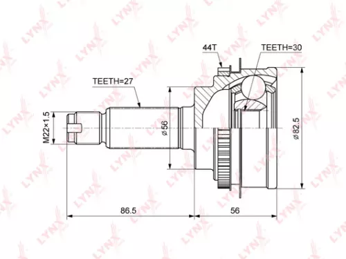 LYNXAUTO CV-Joint, outer (CO-3662A)