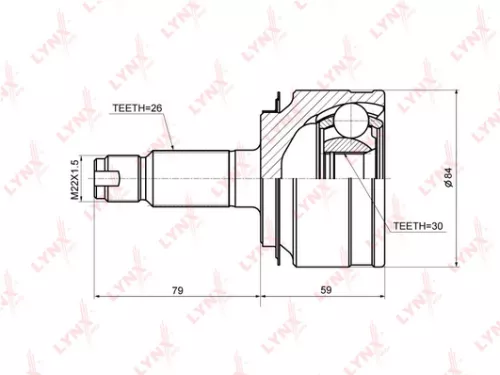 LYNXAUTO CV-Joint, outer (CO-3669)