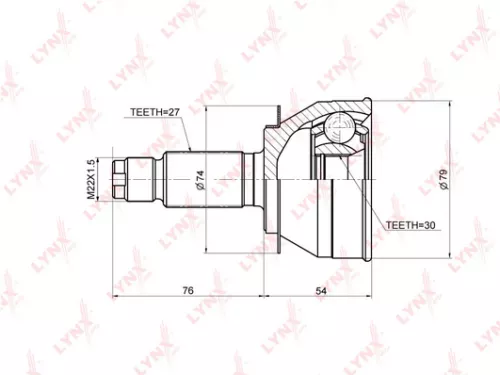 LYNXAUTO CV-Joint, outer (CO-3679)