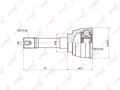 LYNXAUTO CV-Joint, outer (CO-3711)