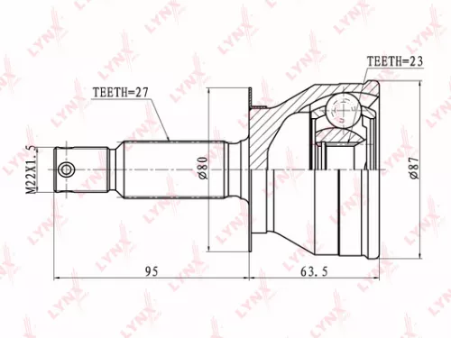 LYNXAUTO CV-Joint, outer (CO-4401)