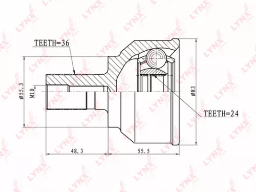 LYNXAUTO CV-Joint, outer (CO-5113)