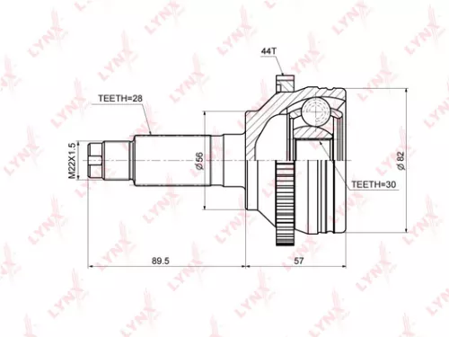 LYNXAUTO CV-Joint, outer (CO-5153A)