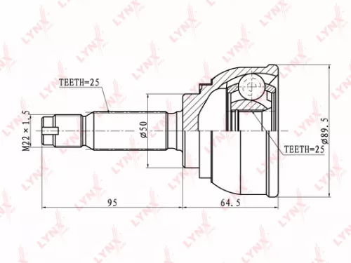 LYNXAUTO CV-Joint, outer (CO-5508)