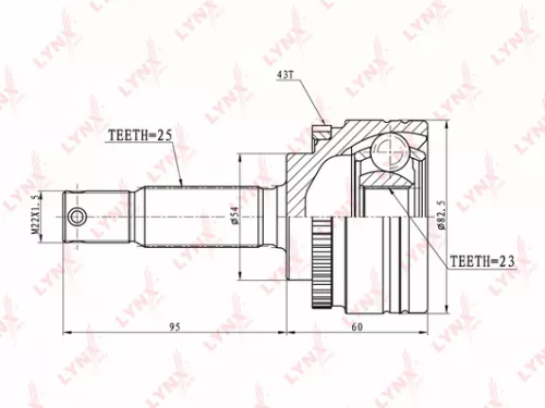 LYNXAUTO CV-Joint, outer (CO-5515A)