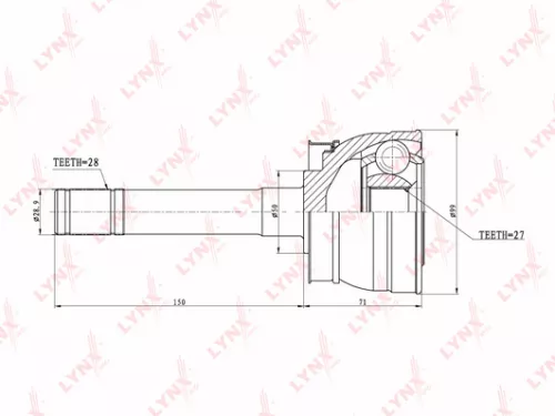 LYNXAUTO CV-Joint, outer (CO-5709)