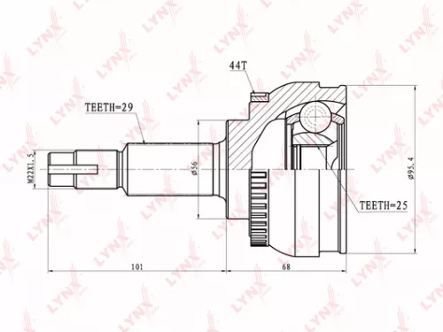 LYNXAUTO CV-Joint, outer (CO-5711A)