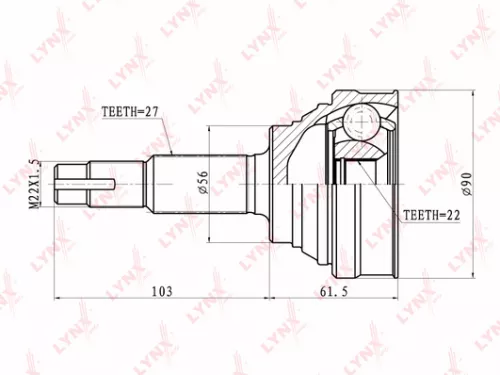 LYNXAUTO CV-Joint, outer (CO-5721)