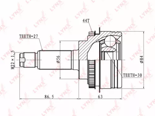 LYNXAUTO CV-Joint, outer (CO-7101A)