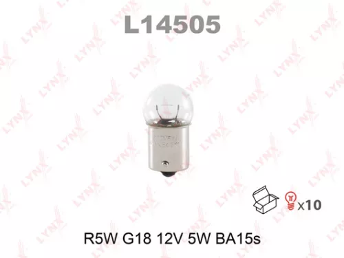 LYNXAUTO Lamp (R5W (G18) 12V 5W BA15s) (L14505)