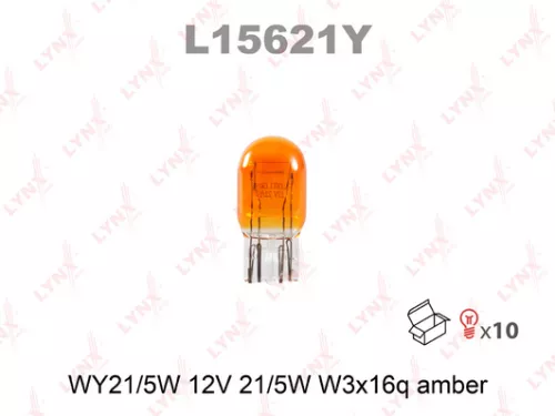 LYNXAUTO Lamp (WY21/5W (T20) 12V 21/5W W3x16q AMBER) (L15621Y)