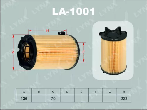 LYNXAUTO Air filter (LA-1001)