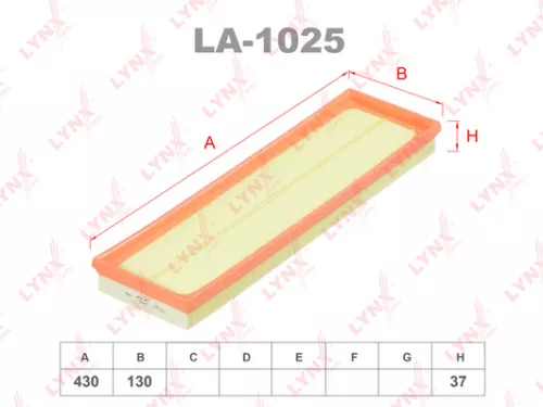 LYNXAUTO Air filter (LA-1025)