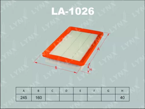 LYNXAUTO Air filter (LA-1026)