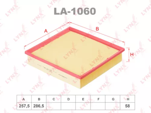 LYNXAUTO Air filter (LA-1060)
