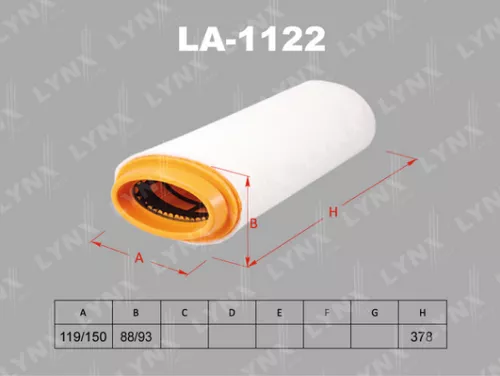 LYNXAUTO Air filter (LA-1122)