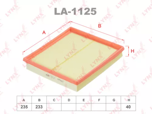 LYNXAUTO Air filter (LA-1125)