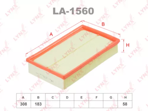 LYNXAUTO Air filter (LA-1560)