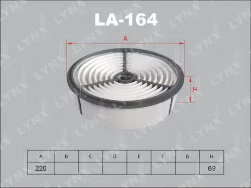 LYNXAUTO Air filter (LA-164)
