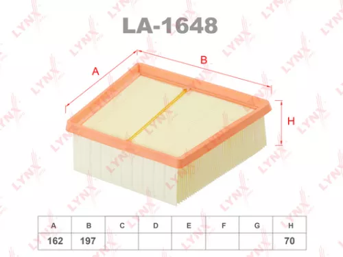 LYNXAUTO Air filter (LA-1648)