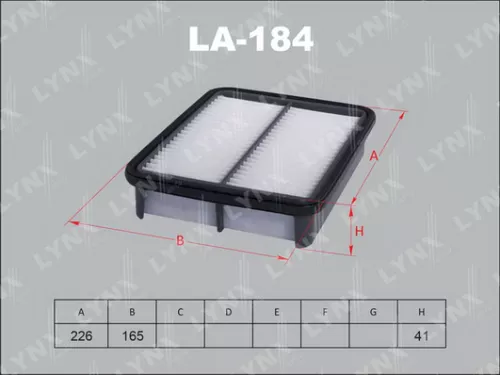 LYNXAUTO Air filter (LA-184)